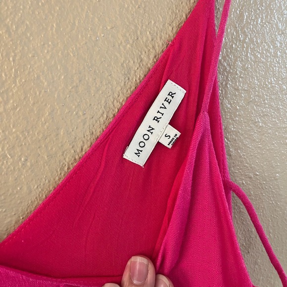 Anthropologie Moon River Valentina pink slip dress - Picture 3 of 5